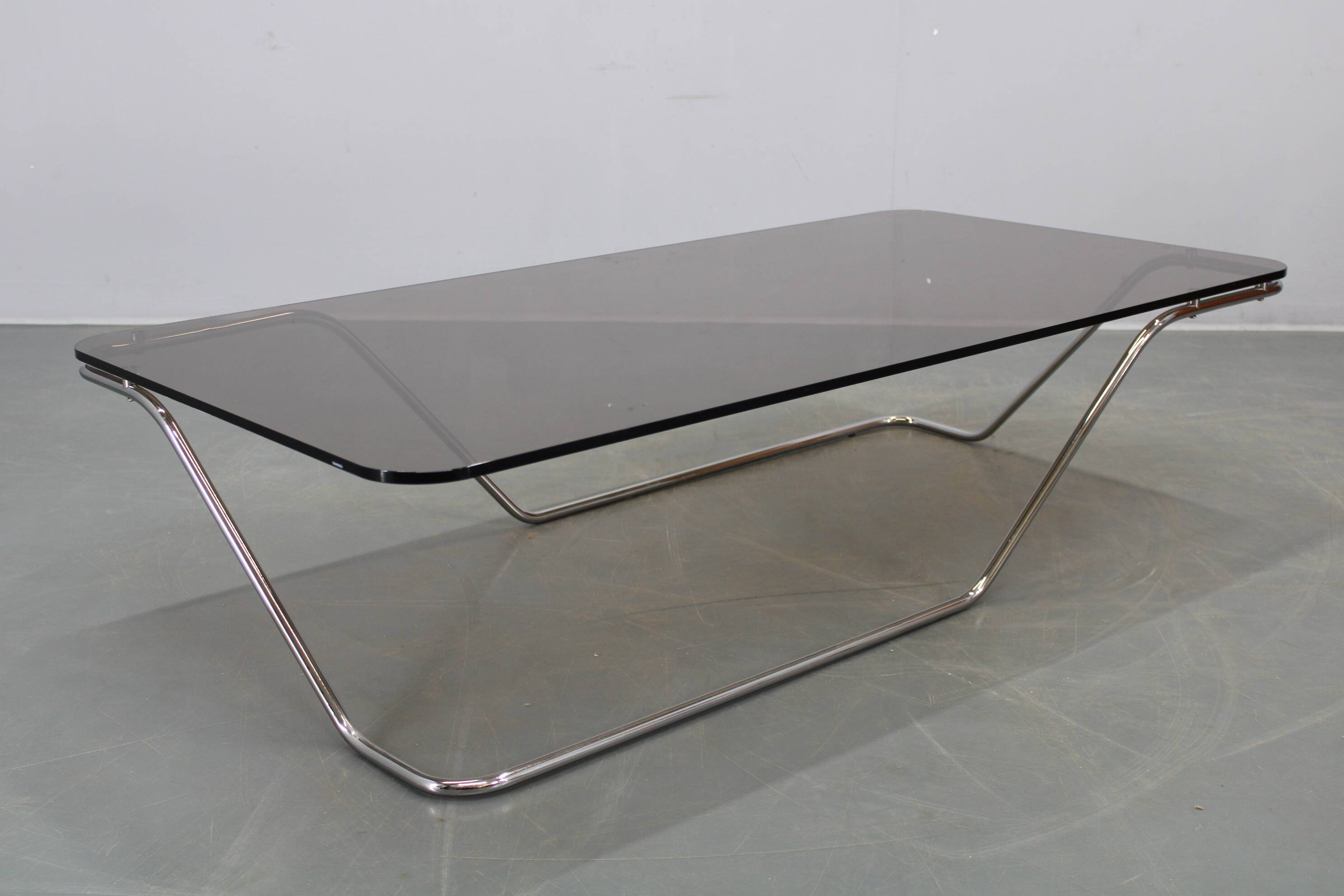 Mid-century smoked glass coffee table, Italy, 1970s