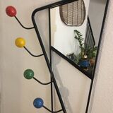 Mirror coat rack and umbrella holder