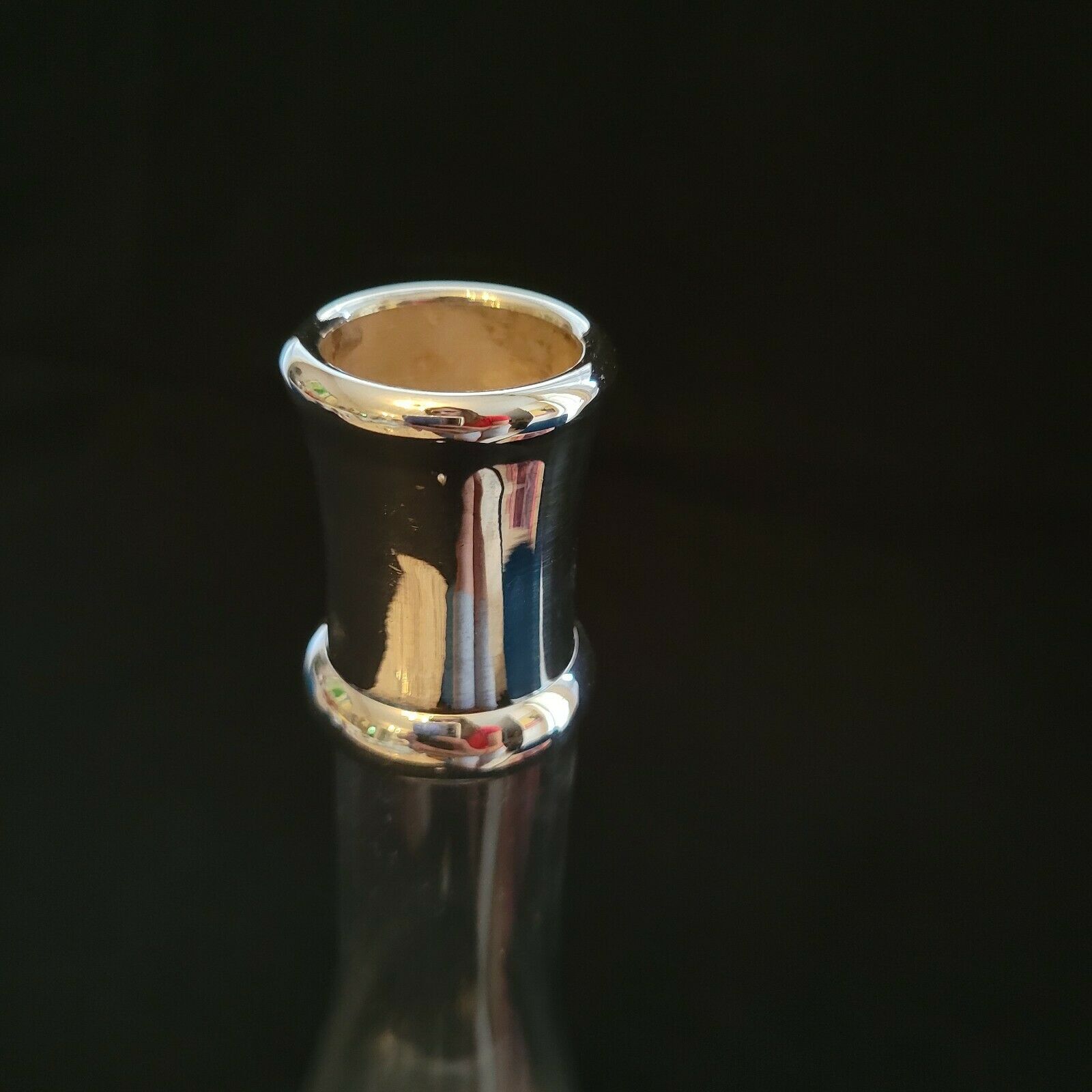 Glass and metal decanter