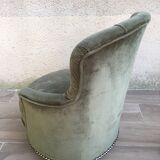 Velvet toad armchair