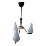 Vintage milk glass pastel color hanging lamp