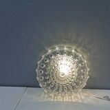 Grand plafonnier en verre bullé par Nordisk Solar Danemark années 1970-80