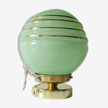 Mint green opaline lamp