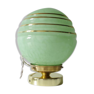 Mint green opaline lamp