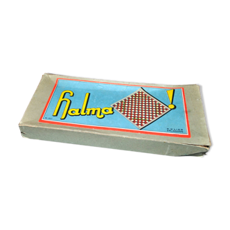 Old halma board game in cardboard and glass pawns k. klier erlangen