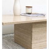 Travertine coffee table