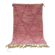 Handmade pink Beni Ouraine rug, size 140 x 260 cm