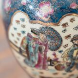 Antique Japanese porcelain vases, Meiji period, 19th century, oriental porcelain art, in