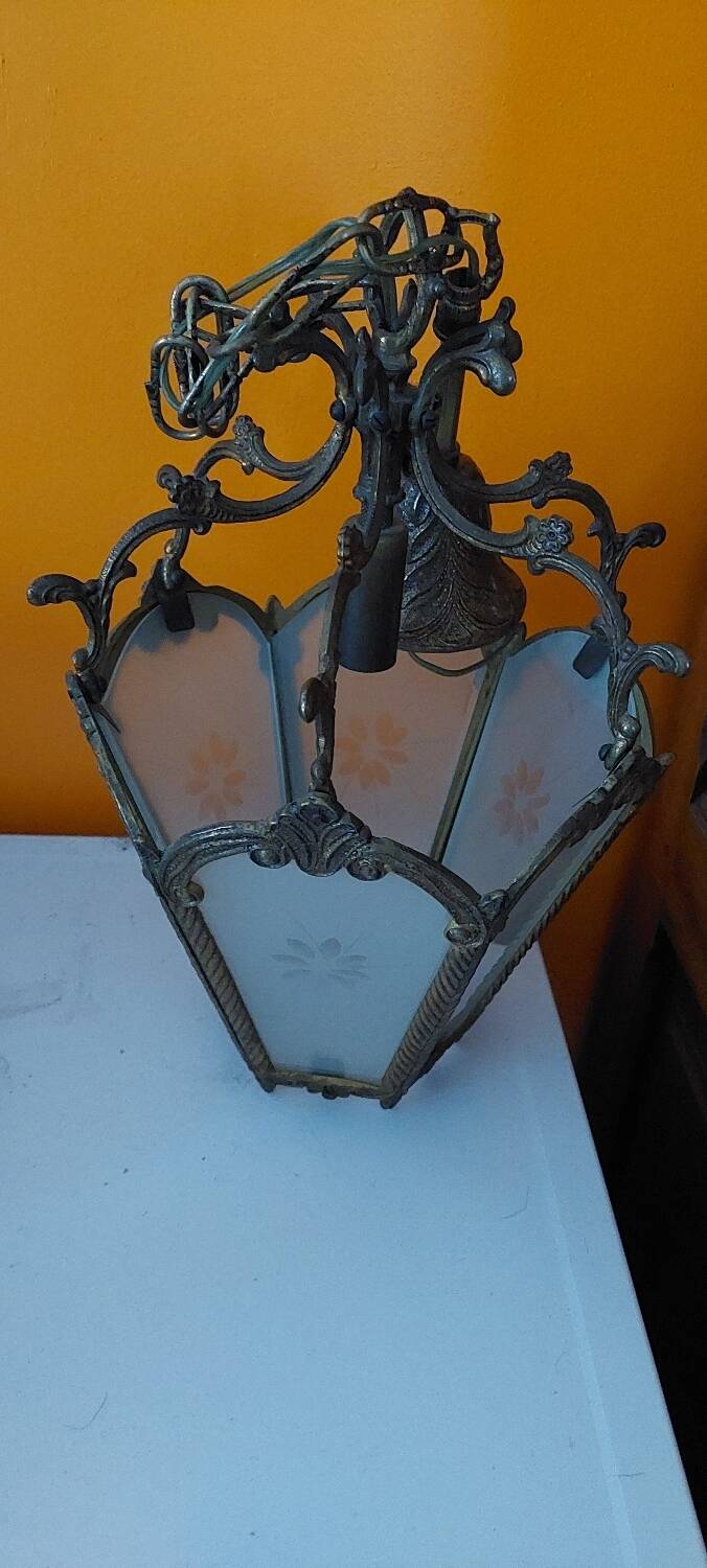 Antique bronze lantern