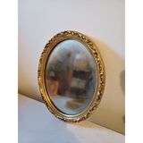 Set of 6 wooden and gilded stucco mirrors