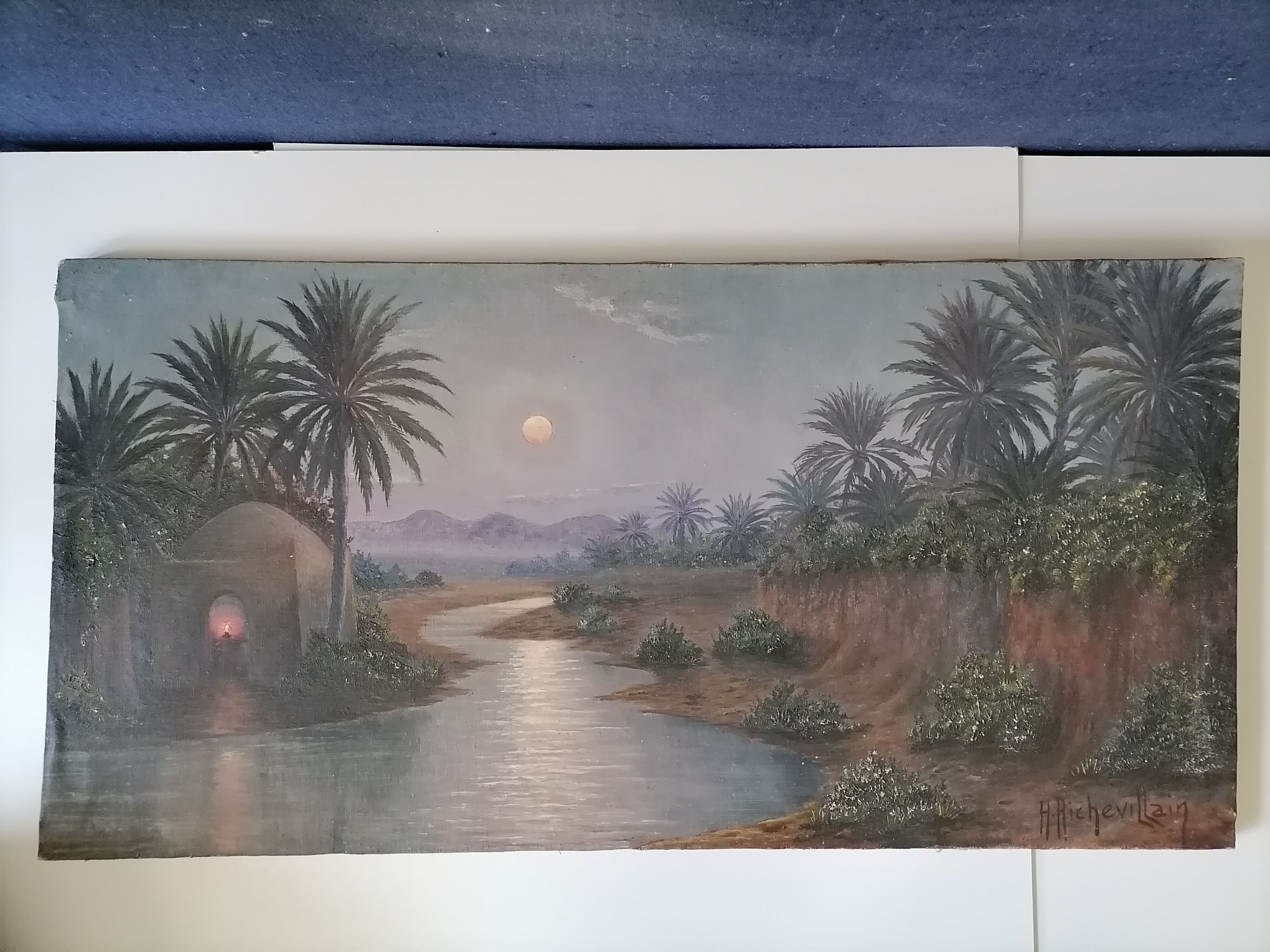 Oil on canvas Signed H. Richevillain