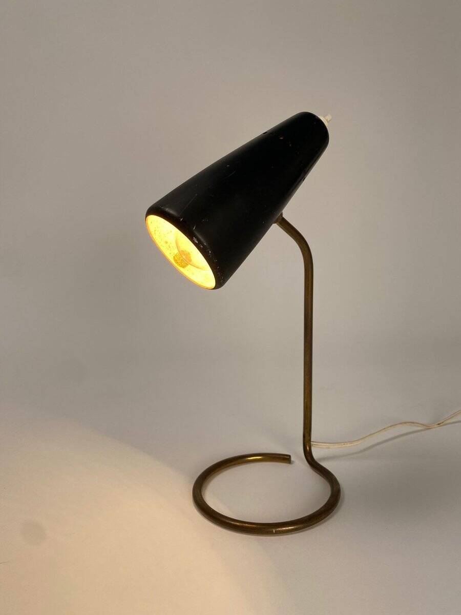 Italian Table Lamp in Brass and Metal from Stilnovo, 1950s
