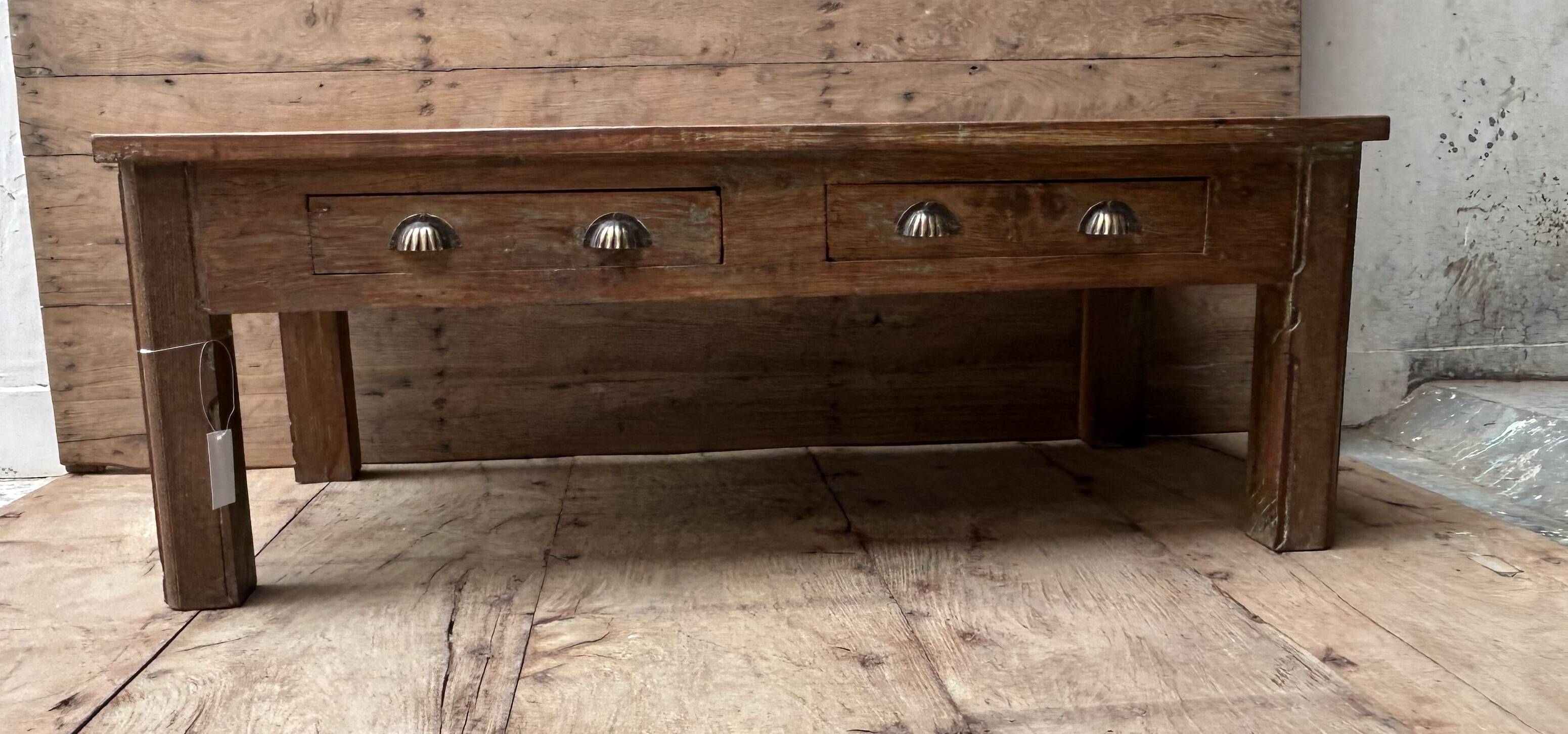 Burmese teak coffee table