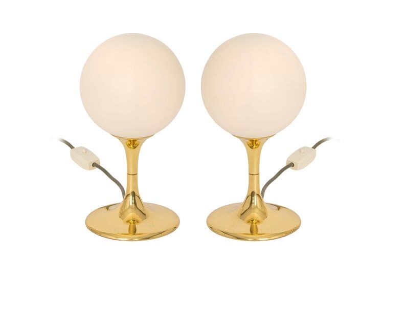 Brass table lamp by Max Bill for Temde Switzerland 1960s