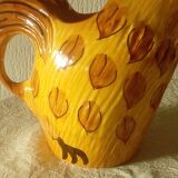 Vintage earthenware rooster pitcher
