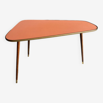 Peach Pink formica table 1960s