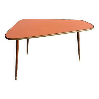 Peach Pink formica table 1960s