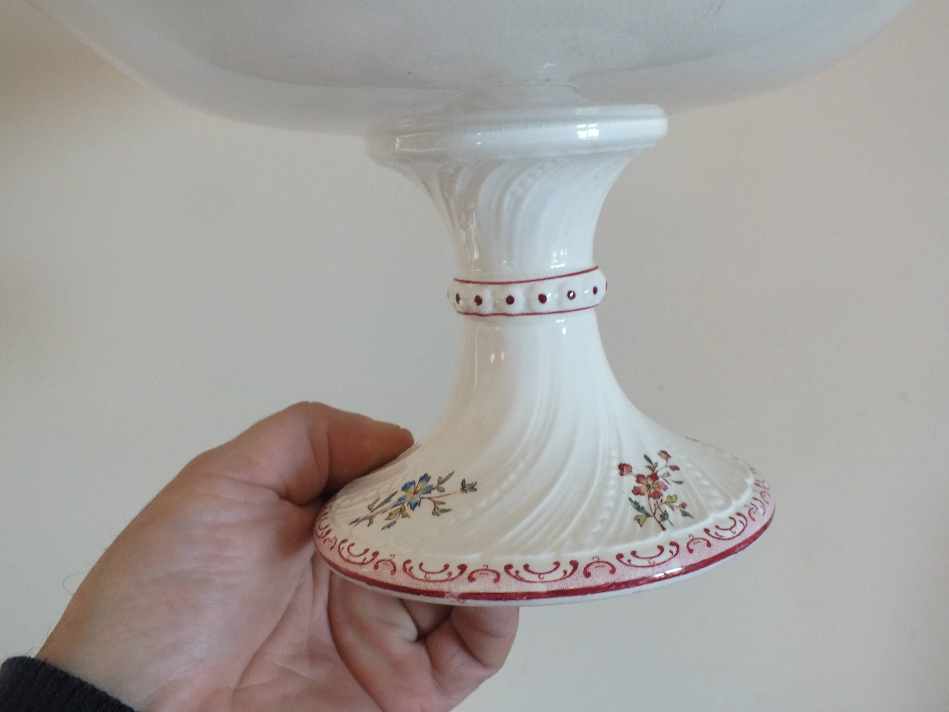 Old Sarreguemines display cup decor 19