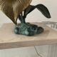 Vintage lamp in travertine and bronze 70s