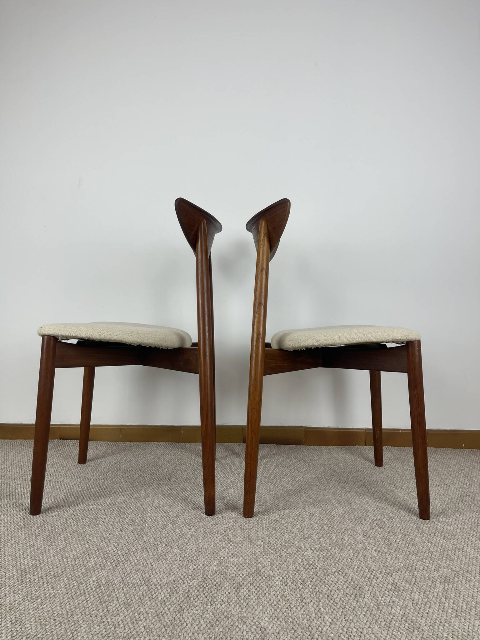 Lot de 6 chaises en Teck par Harry Østergaard Model 58