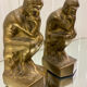 Art Deco bookends pair from Rodin's The Thinker