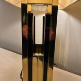 Lampe en laiton doré et noir années 70