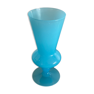 Blue opaline vase