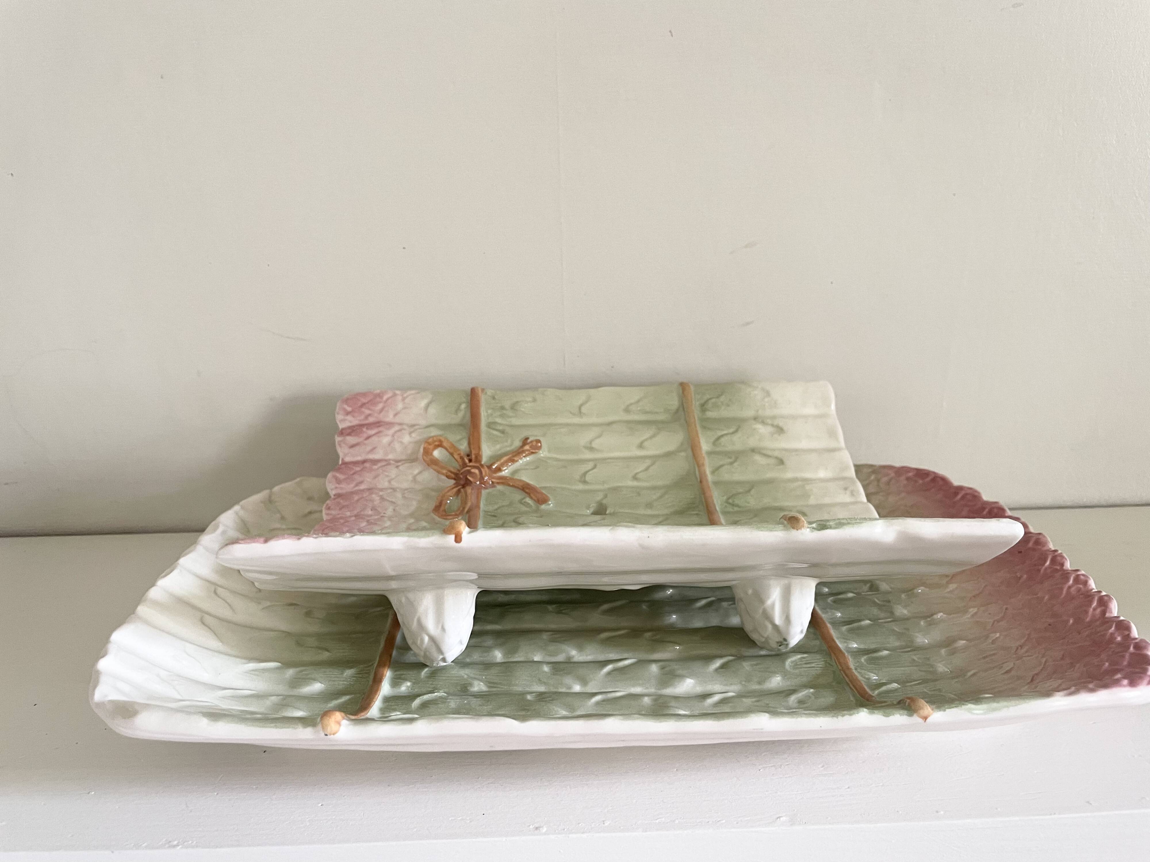asparagus barbotine serving platters