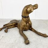 Life size brass dog sculpture, 1960s