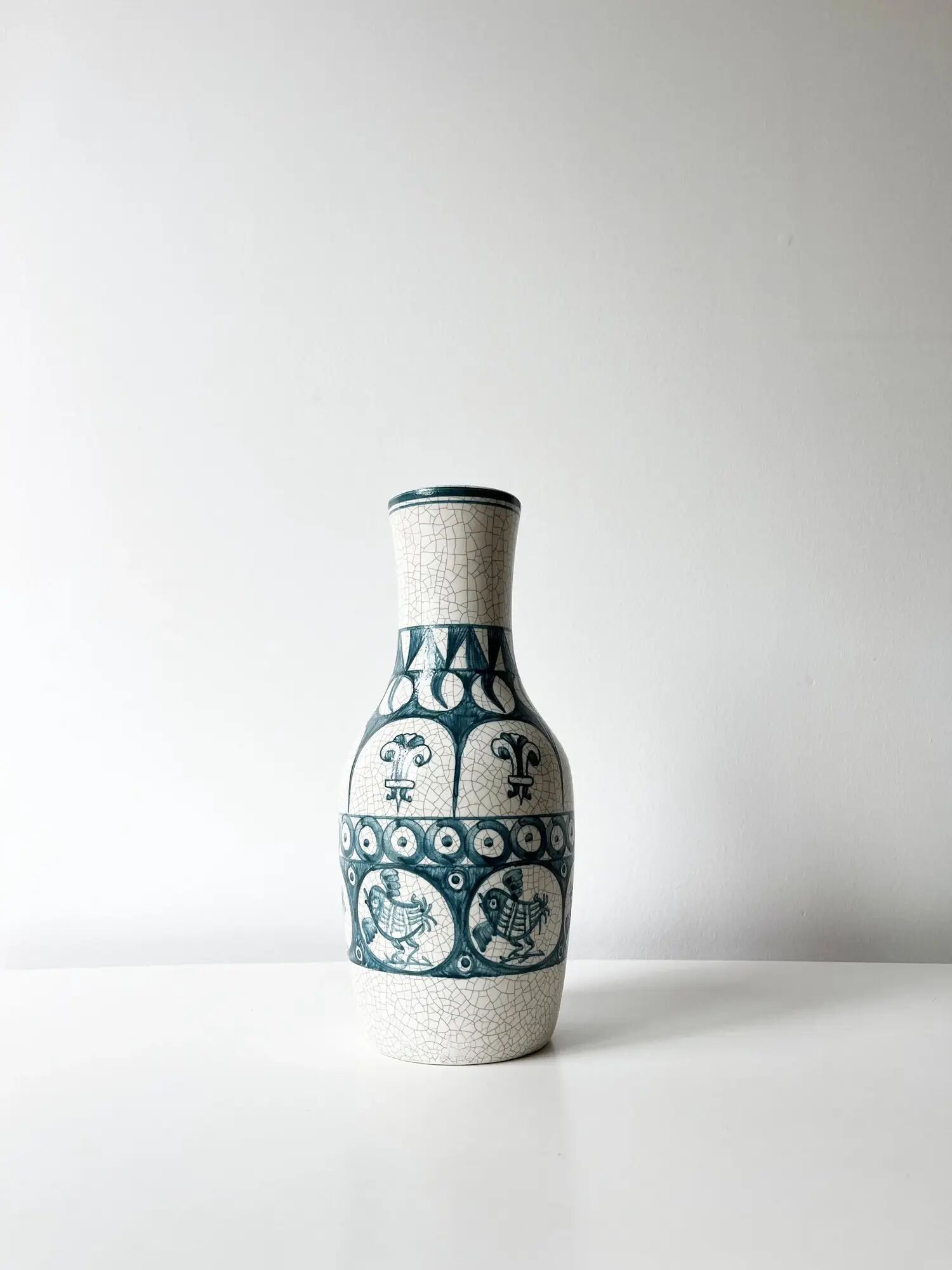 Cracked ceramic vase from the 1960s.