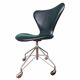 Chaise de bureau vintage Arne Jacobsen 3117 Series One en cuir noir