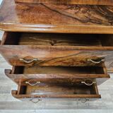 Art Decò display cabinet in walnut burl