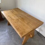 Table, mobilier de montagne en hêtre, 1950