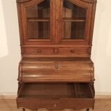 Folding desk buffet in solid oak from the 19th century, restored in the 19th century
