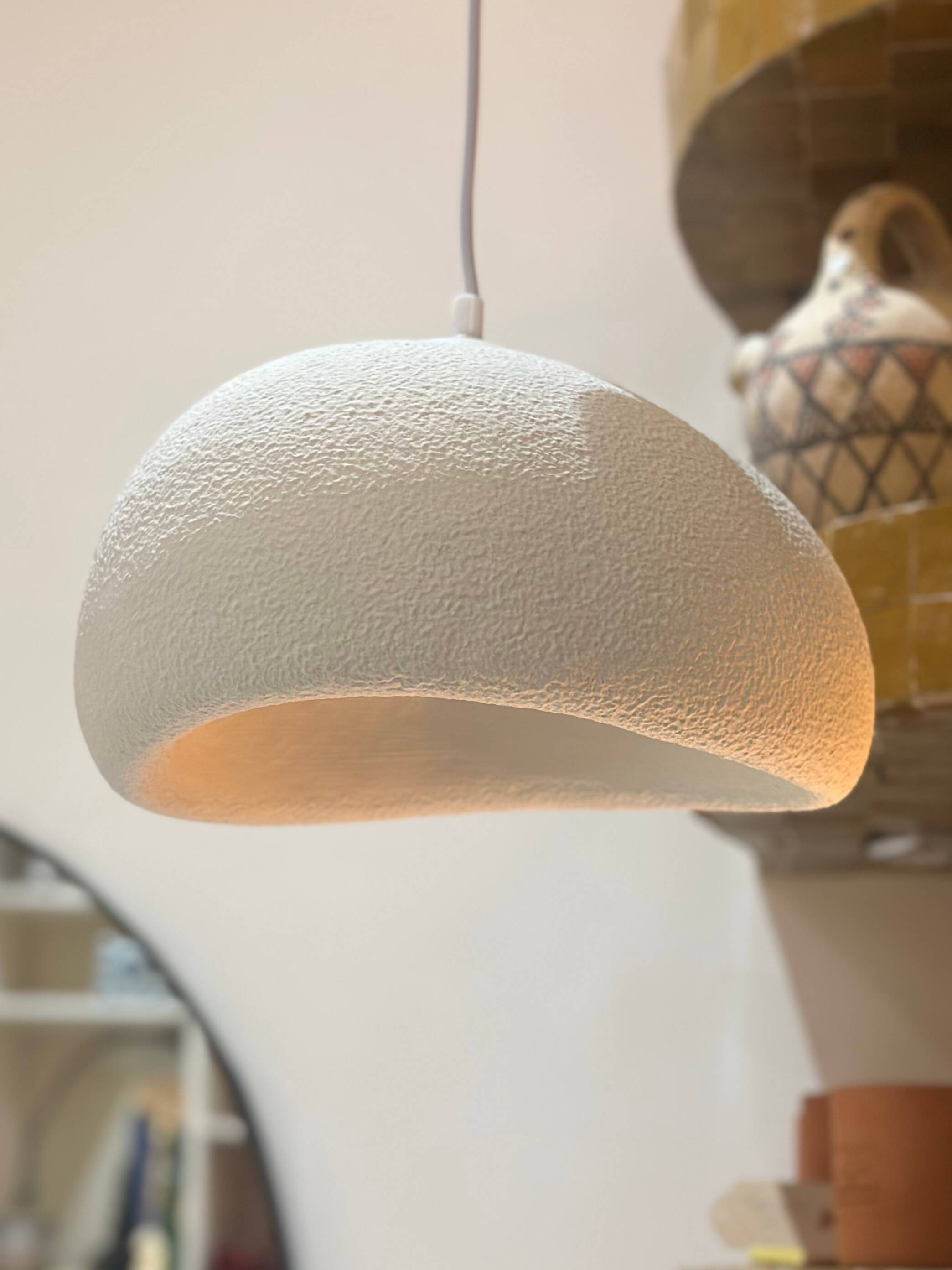 Minimalist cloud suspension design white - D30 cm