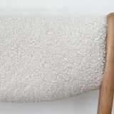 Vintage chairs 60s fully restored with a curly fabric