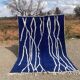 Moroccan blue decorated rug 200cmx300cm