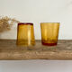 6 amber glasses Sierra vintage