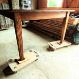 Solid oak farmhouse table, 270x120 cm, with 4 drawers