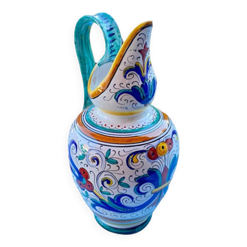 Deruta Italian earthenware pitcher