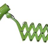 Green Industrial German Scissor Wall Lamp from Kaiser Leuchten, 1960s