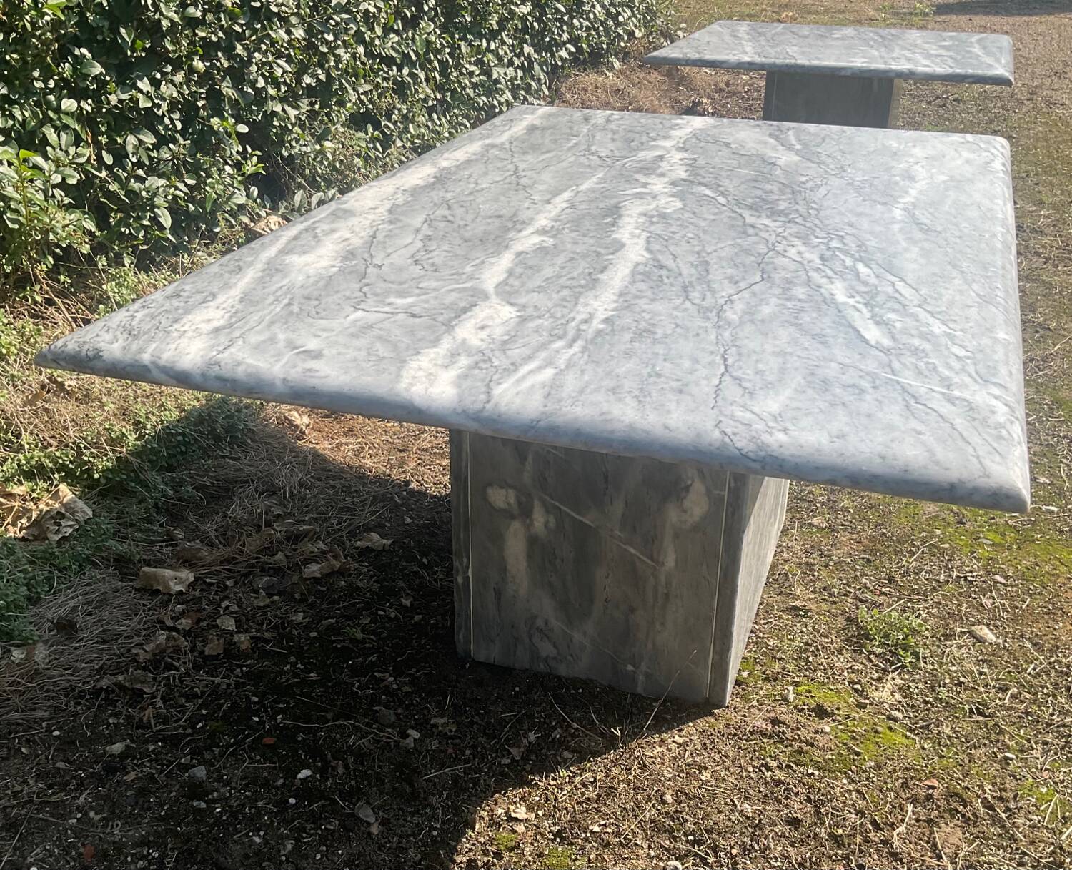 Vintage 70s marble coffee table