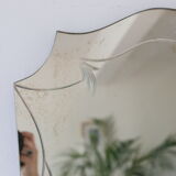 Bevelled, chiseled, antique, art deco wall mirror