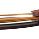Old Superb Art Deco Style Tray Mirror Handle In Leather Or Faux Vintage