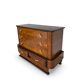 Commode italienne Art déco en ronce de noyer, années 1920