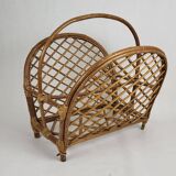 Porte revue en rotin Années 60