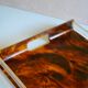 Acrylic plateau with tortoiseshell pattern Jansen Mercier Willy Rizzo