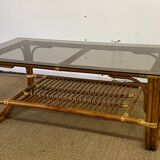 Bamboo and rattan coffee table