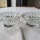 2 bougeoirs en cristal
