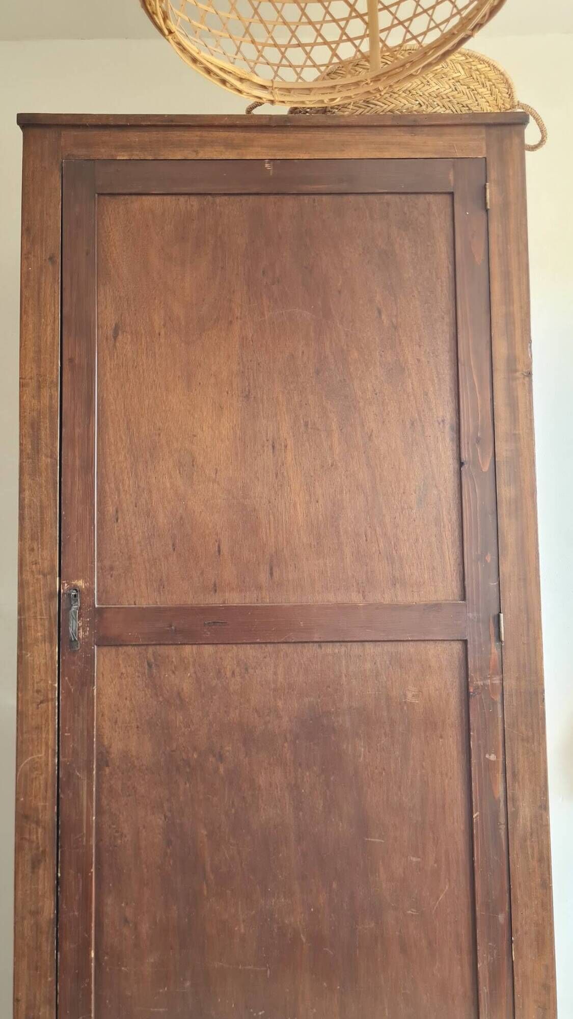 Antique Parisian wardrobe with one door.